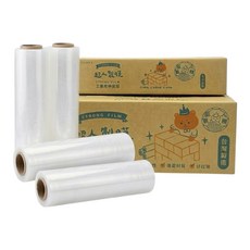 STRONG FILM 工業用伸縮膜, 1個, 透明膠膜45cm*200m 一箱4入