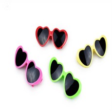 인형소품 하트 선글라스 하트선글라스파티안경, 그린