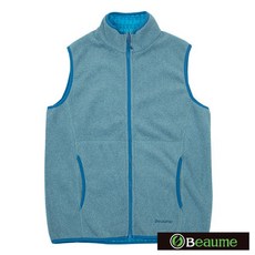 伊凱文戶外 Beaume 男款抓絨背心，雙面保暖設計，靛藍時尚配色，戶外運動首選