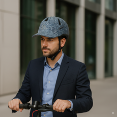 902s 나인오투헬멧 아머(ARMOUR)20 모자처럼 가벼운 자전거 킥보드 인라인 라이딩 어반 헬멧 AR20 CE인증(유럽) 통기성(벤트)개선, 데님블루