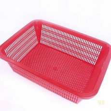 대목 깊은 사각 소쿠리 소자특 레드 플라스틱소쿠리