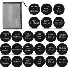 Soulchen 24피스 동기 부여 아이스 하키 퍽 팩 메시 백 포함 7.6cm(3인치) 스포츠 하키 스티커 폼 연습 및 클래식 트레이닝용 공식 규정 선물