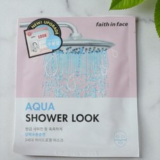 [초진정효과] 페이스인페이스 Faith in Face 아쿠아 샤워룩 하이드로겔 마스크 10매입 쿨링 진정 촉촉함 속보습 피부정화 즉각진정 매끄러운피부결 속건조개선 저자극 맑은 피부, 10개입, 1개