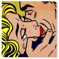 더홈아트 캔버스액자 리히텐슈타인 키스