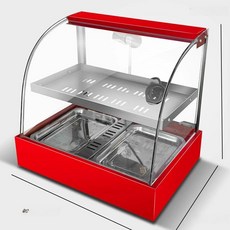 업소용 온장고 편의점 카페 보온 진열대 쇼케이스 튀김, 소형 레드 선반, 소형 곡선 레드 수납 선반