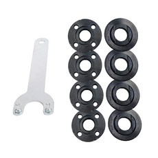 그라인더 플랜지 앵글 스패너 1개 및 너트 8개 5/8-11 교체 부품 Dewalt Milwaukee Ryobi Makita용, 그라인더 플랜지 앵글 스패너 1개 및 플랜지 너트 8개