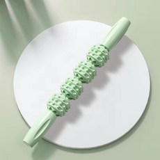 다리 마사지 롤러 허벅지 스트레칭 근육 이완 홈트 요가 마사지기, 4륜 랑야방[초록색]