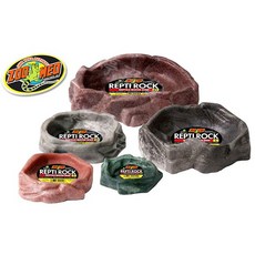 Zoo Med 仿石水盆 爬蟲兩棲寵物食盆, 1個, 迷你型