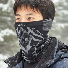 (국산) 숨쉬기편한 동계용 안면 얼굴 귀걸이형 방한마스크 남여공용-얼굴가리개 스키 골프 자전거 러닝 달리기 겨울마스크 남여공용, 블랙/그레이