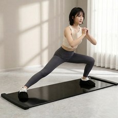 슬라이딩 보드 홈트 스케이트 슬라이딩 매트 나혼자산다 200mm*50mm, 블랙, 1개