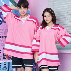 반티콜 아이스 하키반티 핑크색티 체육대회 졸업사진 스포츠 반티, 검정