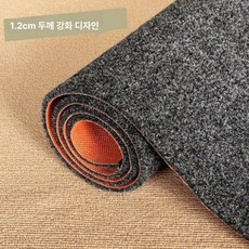 매트 대형 현관 계단 조밀 호텔 특별 롤매트 복도, 그레이 거친 실크 플러시 1.2cm