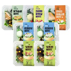 [샐러드박스] 자연 담은 토핑 샐러드 7종 혼합세트구성 (닭가슴살 리코타넛 크리미꽃맛살 콘치킨브레스트 넛츠빈), 7개, 145g