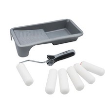 ROLLINGDOG 페인트 롤러 프레임-싱글 로드 포함 10.2cm(4인치) 미니 커버와 함께 사용 절단 및 디테일 페인팅에 적합 (10.2cm(4인치)) 146681