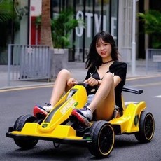 1인용 고카트 전동차 배터리 레이싱 카트 트레일러, 전기 구동, 옐로우 Chaowei 12V10A, 1개
