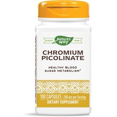 Nature's Way CHROMIUM PICOLINATE保健食品 200mcg, 1組, 100顆