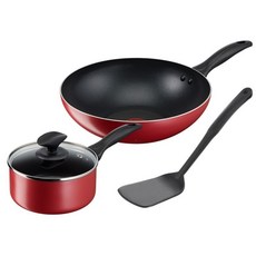 特福 饗樂不沾鍋4件組(炒鍋28cm 湯鍋16cm 鍋鏟) B486S495, 1個