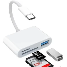 3in 1 어댑터 타입-C TF SD 메모리 카드 리더 레코더 컴팩트 플래시 USB-C 프로 아이패드 화웨이 맥북 삼성, 01 3 in 1