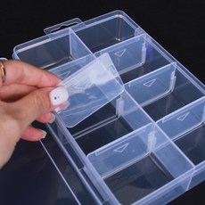 마켓헤라 8칸 악세사리 칸칸이 보관함 투명 비즈보관함 파츠케이스