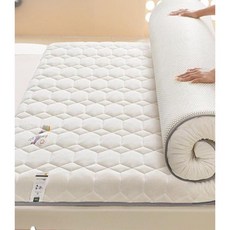 돌침대 매트리스 흙침대 돌침대매트리스 두꺼운 라지킹토퍼, 3. 화이트10cm두께
