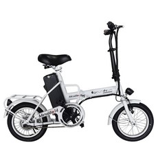 e근두운 미니엘로 전기자전거 가성비 자전거 재고 떨이, 화이트(배터리포함), 스틸