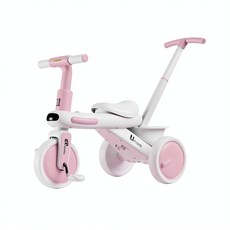 多功能兒童三輪車 4合1 推把款, 粉色四合一, 1個
