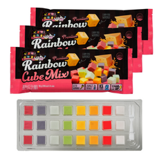 레인보우 큐브 믹스 블랙 크림 치즈 무배, 3세트, 1g