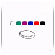 그린피앤에스 스탬프패드 리필 R-524-7 청색 파랑 단품 기본형 잉크패드 앤츠런2