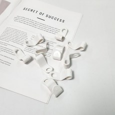 옷걸이 릴레이걸이 고리 화이트 10P