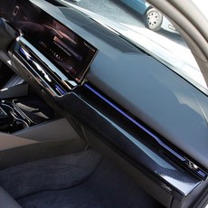 BMW 5시리즈 G60 대쉬보드 은색 패널 카본 커버 몰딩 호환 용품, 센터페시아 송풍구