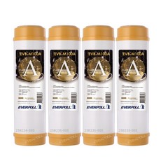 EVERPOLL M100A 道爾樹脂濾芯 10吋標準型，有效軟化水質、去除異味，提升飲用水品質，確保飲水安全, 4個, EVB-M100A