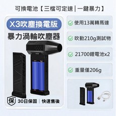X6 渦輪吹塵機 台灣專利 可換電池 無線風機 無線吹風機 吹塵吹水機 暴力吹塵器 現貨 保固2年, X3換電版【可換電池│200g│3檔】