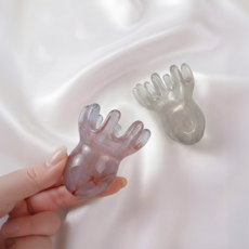 W2G 1+1 문어 두피 괄사 미니 마사지기 승모근 지압기, 핑크+그레이, 1세트