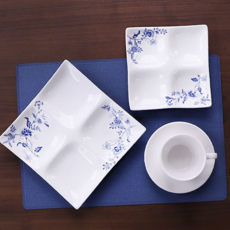 루체트리 나눔접시 클래식블루 4칸 소 반찬그릇 식기