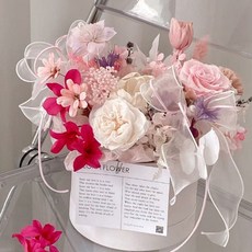 Flora Flower 乾燥永生花盆花，精緻花藝擺飾適合開幕喬遷與居家裝飾