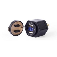시거잭 바이크 어댑터 오토바이 유럽식 유럽형 멀티, L. 듀얼 2.1A BMW USB 블루라이트, 1개