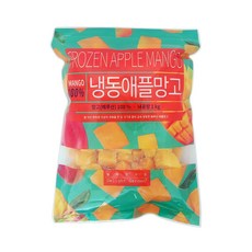 솜 냉동애플망고 청크 /페루산 다이스컷, 4개, 1kg