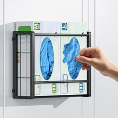 THYGIFTREE 박스 2개용 마그네틱 장갑 홀더 벽 마운트 금속 고무 라텍스 일회용 장갑 티슈 디스펜서 도구 상자 차고 작업장 주방 냉장고용