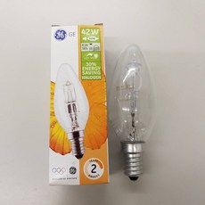 奇異 GE 42W 240V E14 鹵素燈泡 蠟燭燈泡, 1個