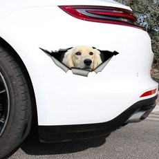 小梁部品 臘腸狗 貼紙 汽車 防水 臘腸 機車 重機 汽車 反光 車身貼紙 動物 小狗, 1個, 2