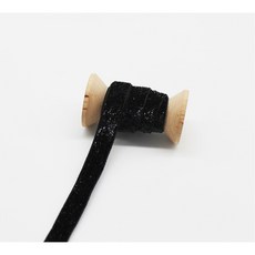 1/8 "3mm 1/4" 6mm 3/8 "9mm 벨벳 리본 DIY 선물 상자 공예 랩 장식을위한 탄성 단일 얼굴 패브릭 트림 없음, 9mm Glitter Black