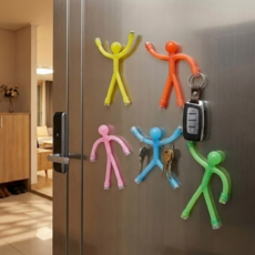 더벨류 초강력 무타공 히어로 도어 자석후크 자석고리 5P, 1세트, 혼합색상