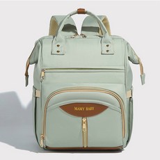 버터멜로 기저귀 가방 다용도 대용량 보온보냉 방수 유모차고정 수납 가방 백팩, 민트