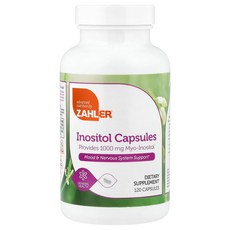 Zahler 잘러 이노시톨 1 000mg 120 캡슐 보충제, Zahler 잘러 이노시톨 1,000mg 120 캡슐, 1개