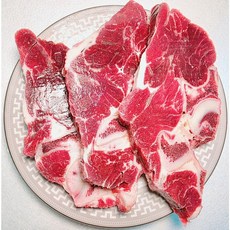 [행복미트] 살이 두꺼운 소목뼈 소고기 찜목뼈 살밥 많는 소뼈 찜용 탕용 1kg [당일발송], 1개