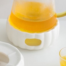 마음힐링 도자기 티 워머(화이트) 차데우기 다도워머, 1개