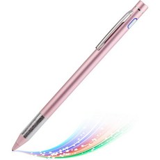 삼성 갤럭시 탭 A7 A8 A9 A11+용 연필 Rsepvwy 액티브 디지털 스타일러스 1.5mm 초극세사 팁 펜 핑크, Pink, Pink, 1개