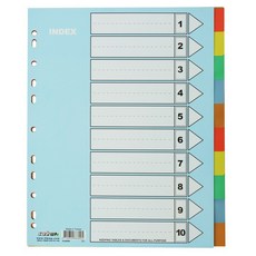 HFPWP 超聯捷 IX902W 五色分段紙(加寬)P.P材質10入組，辦公學習文件分類整理好幫手, 1個