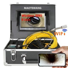 배관내시경카메라 산업용 하수도내시경카메라 MAOTEWANG-드레인 하수도 파이프 라인 용 내시경 9 인치 무선, 1개