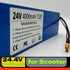 쿠쿠스토어 충격 방지 스폰지가 포함된 Aleaivy 7S2P 24V4000mAh 리튬 이온 배터리 – 스쿠터 고량 장거리, 10 XT0-SM